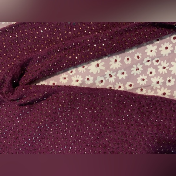 ASO Taylor Swift Alice + Olivia Cena Purple Rhinestone Sweater Eras Tour - Picture 4 of 13